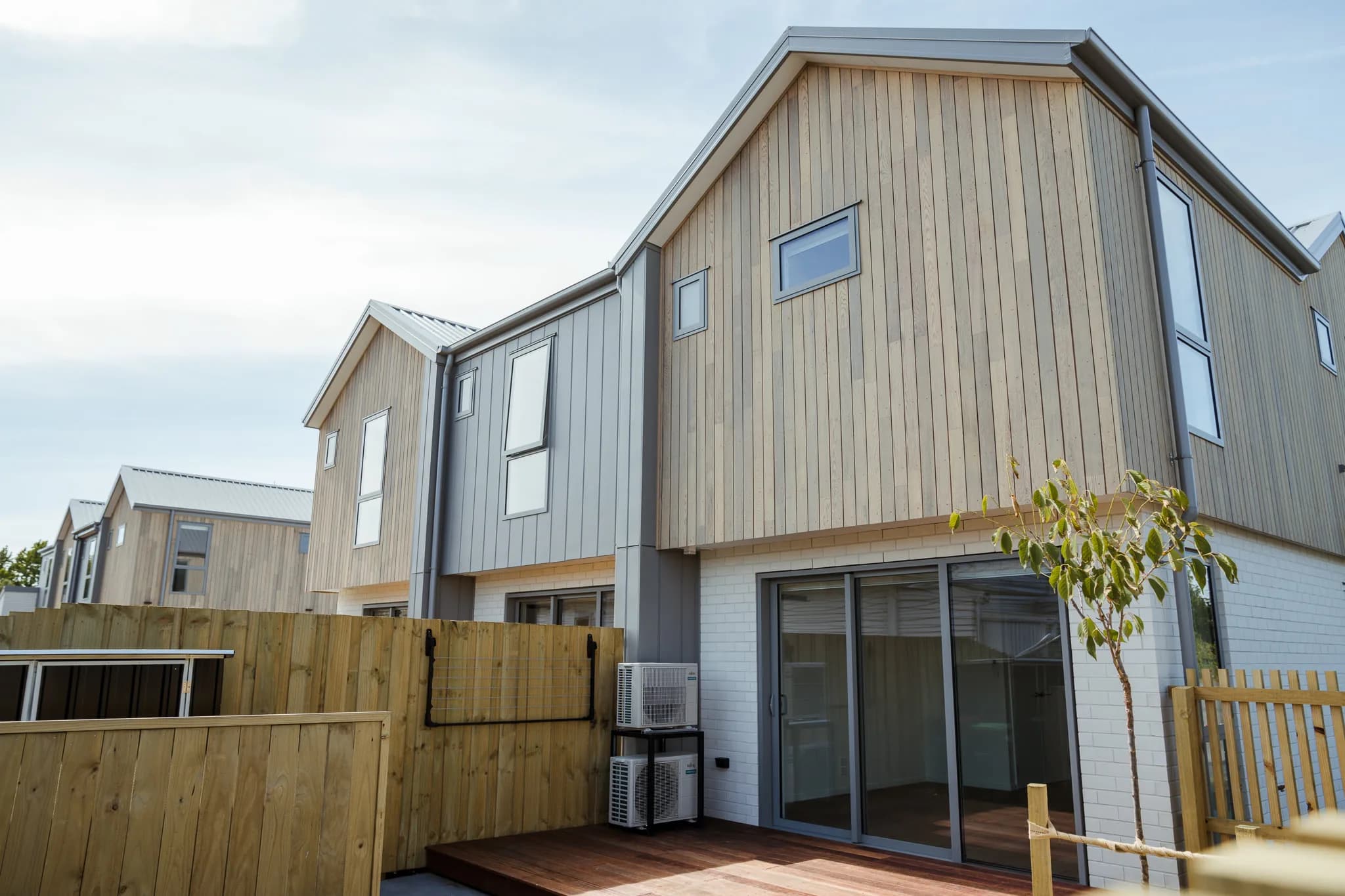 20 Euston Street — cedar cladding and decks from rear