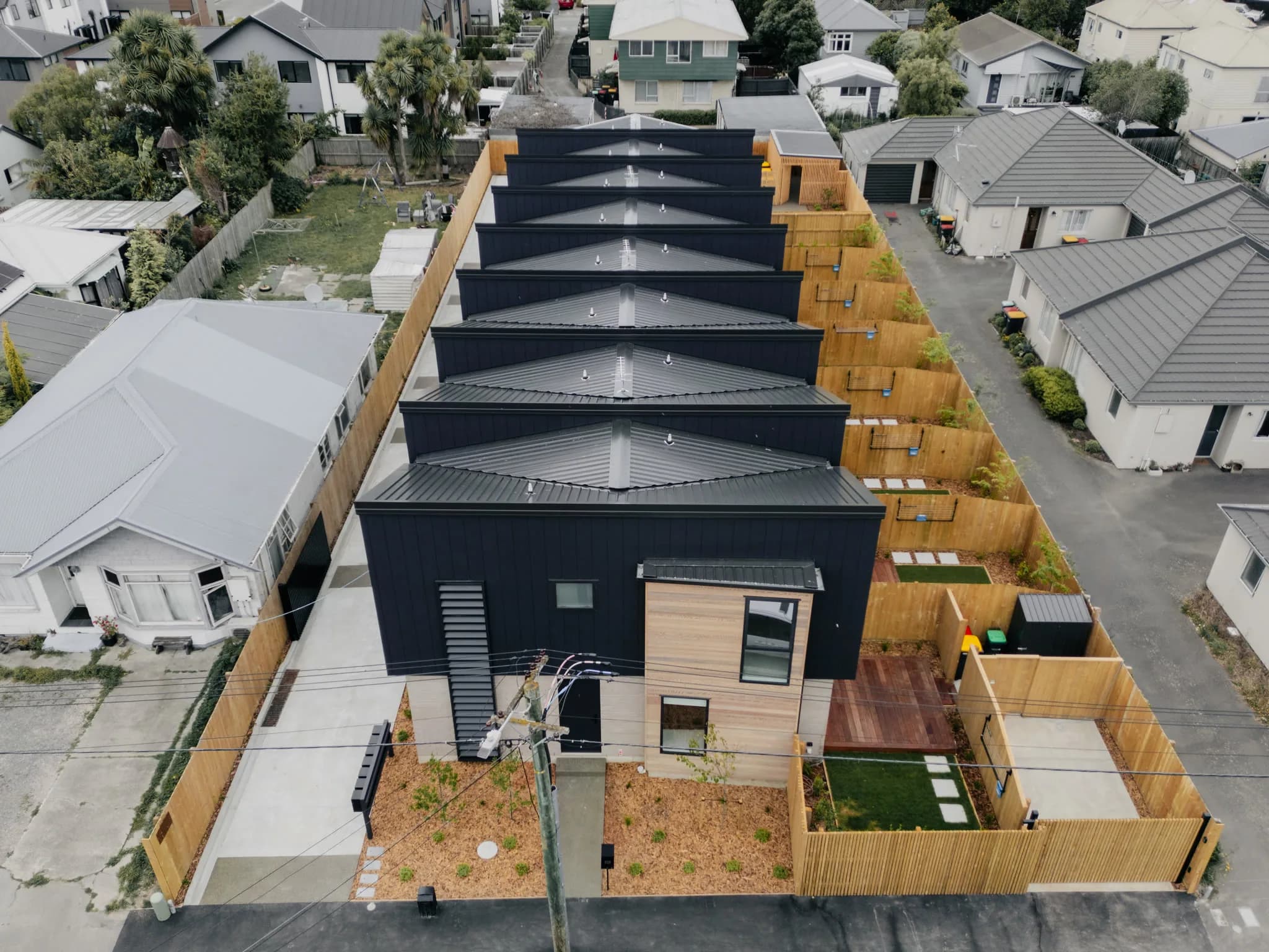 120 Hastings Street — aerial view of completed development